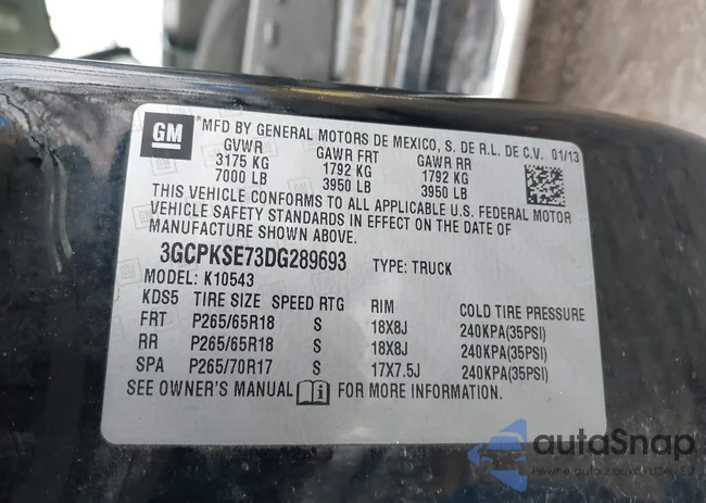 3GCPKSE73DG289693: 41207094