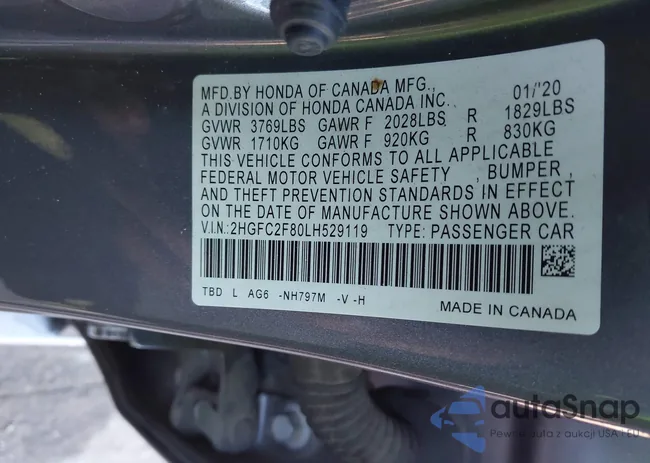 2HGFC2F80LH529119: 41206837