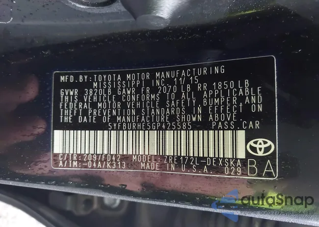 5YFBURHE5GP425585: 41208102