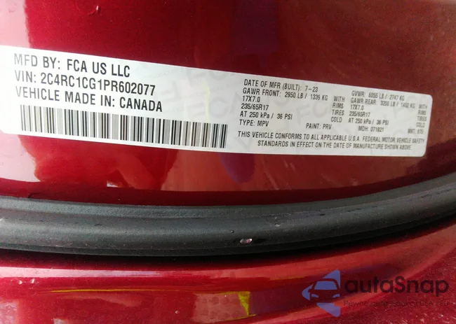 2C4RC1CG1PR602077: 41213580