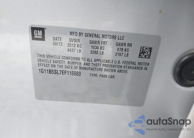 1G11B5SL7EF116683: 41214777