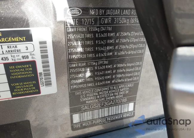 SALGS2EF3GA270788: 41217443