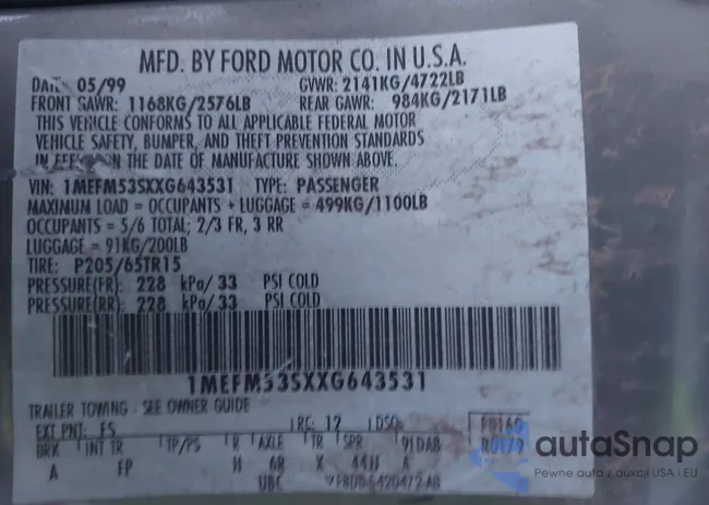 1MEFM53SXXG643531: 41217751