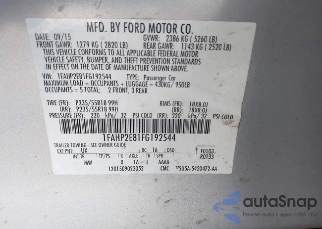 1FAHP2E81FG192544: 41222421