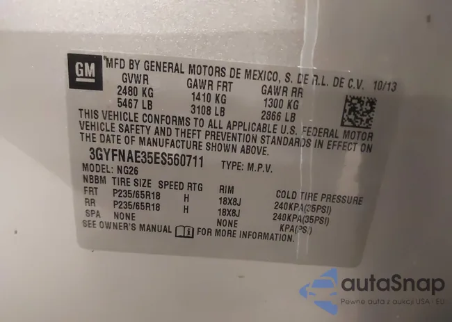 3GYFNAE35ES560711: 41225429