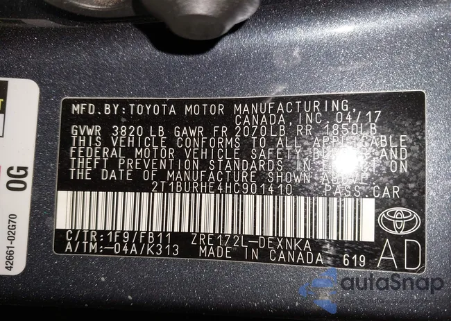 2T1BURHE4HC901410: 41226319