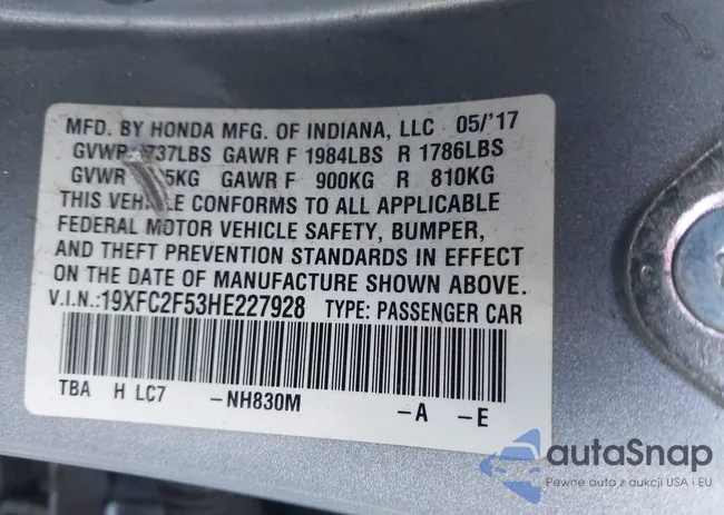 19XFC2F53HE227928: 41226551