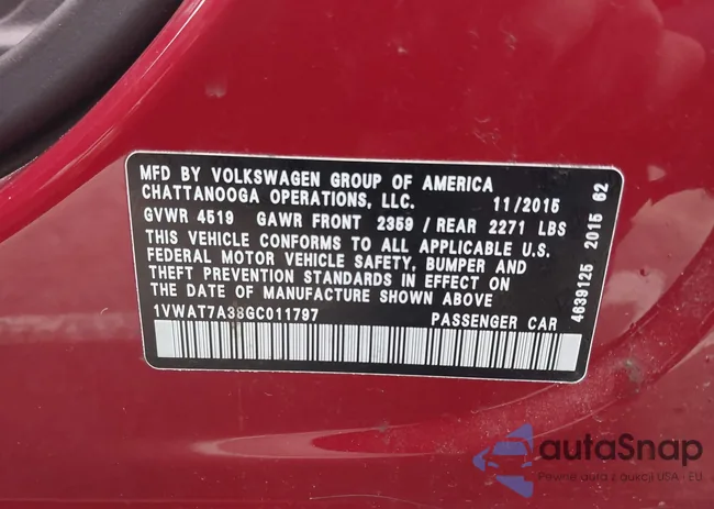 1VWAT7A38GC011797: 41227670