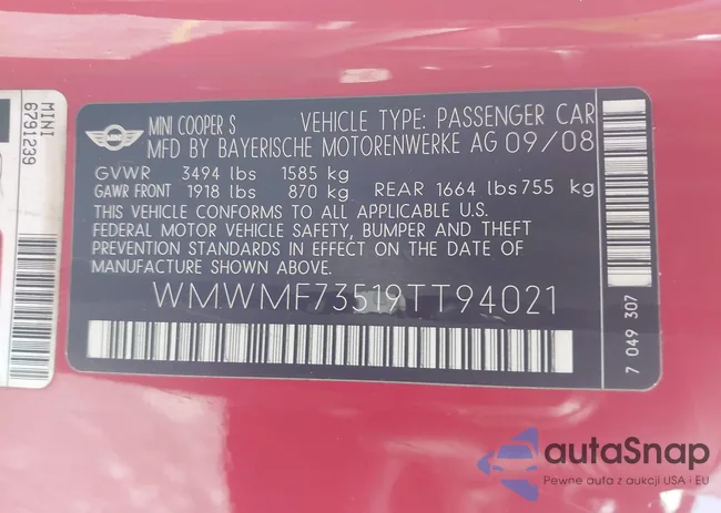 WMWMF73519TT94021: 41228468