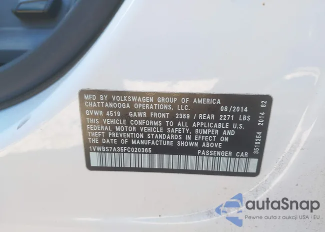 1VWBS7A35FC020365: 41229842