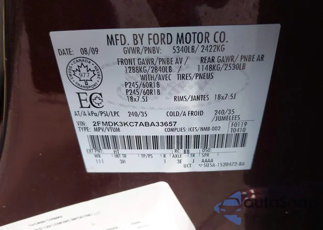 2FMDK3KC7ABA33657: 41231199