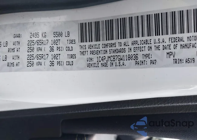 1C4PJMCB7GW118036: 41232593