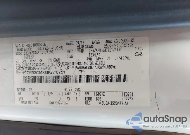 1FTYR2CMXGKA18751: 41233498