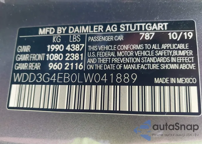 WDD3G4EB0LW041889: 41234703