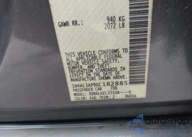 1N4AL3AP9GC182885: 41236625