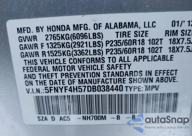 5FNYF4H57DB038440: 41237377