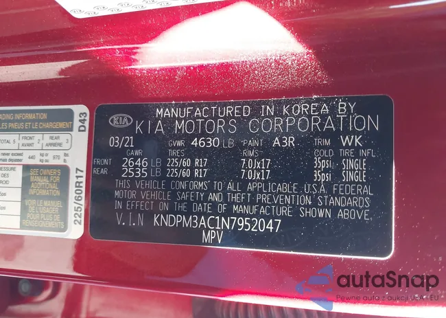 KNDPM3AC1N7952047: 41240128