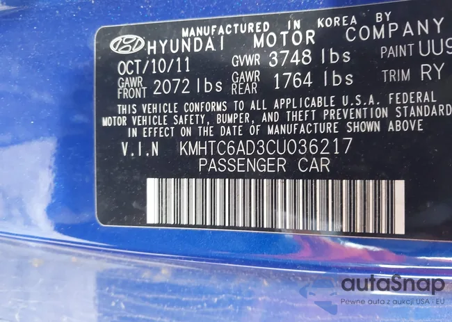 KMHTC6AD3CU036217: 41239691