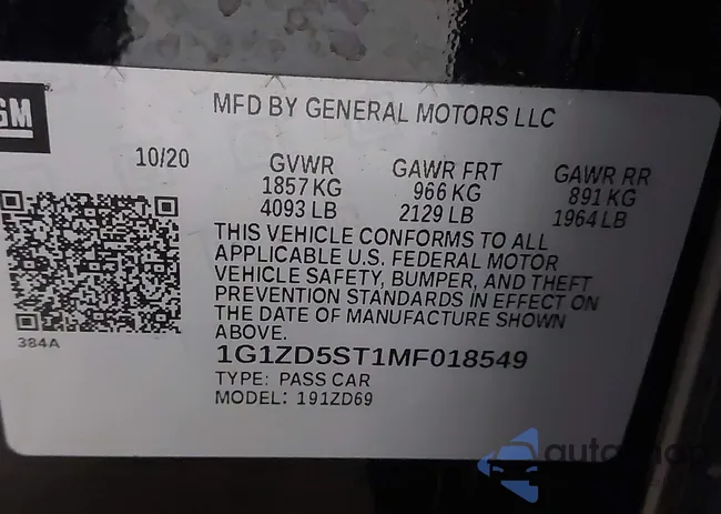 1G1ZD5ST1MF018549: 41244341