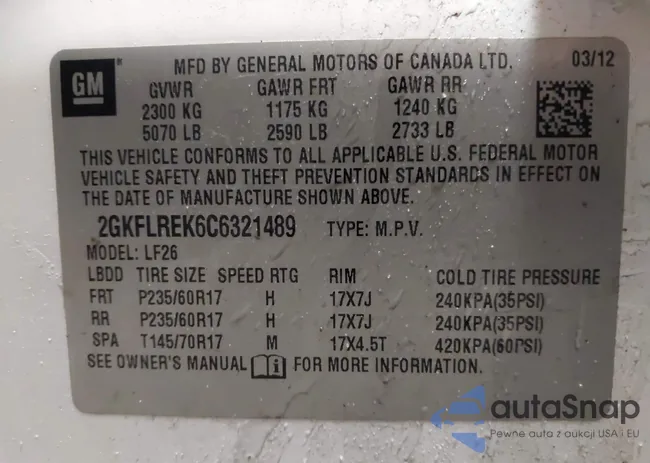 2GKFLREK6C6321489: 41251061