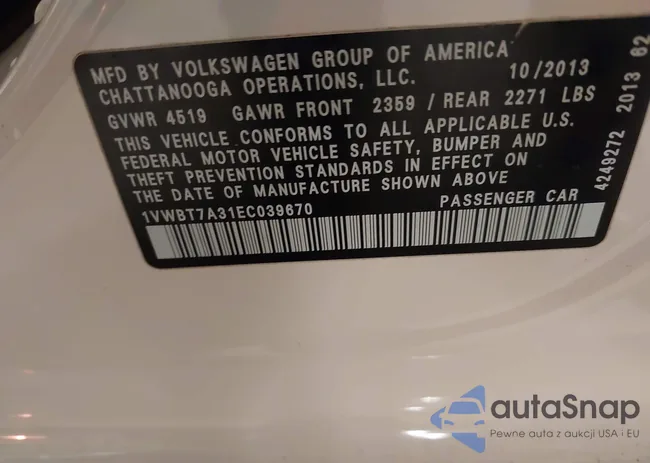 1VWBT7A31EC039670: 41252395