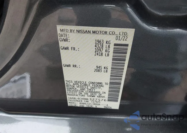 1N4BL4CV0NN327576: 41253195