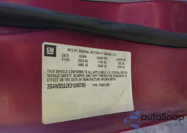 2G4WS52JX31246789: 41253608