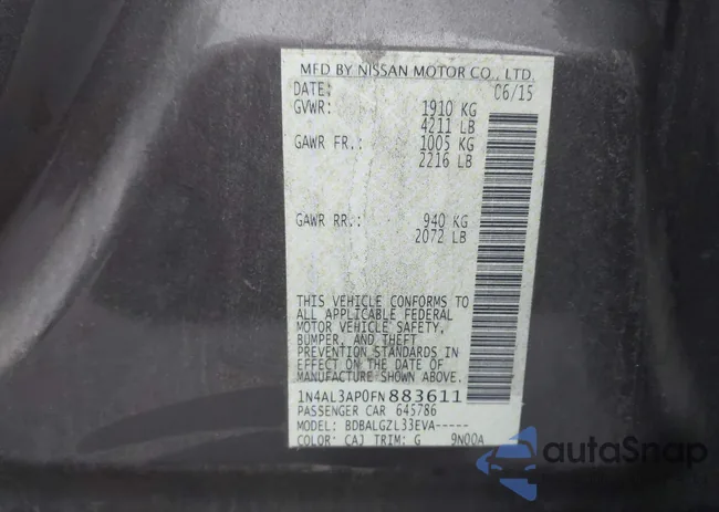 1N4AL3AP0FN883611: 41256813