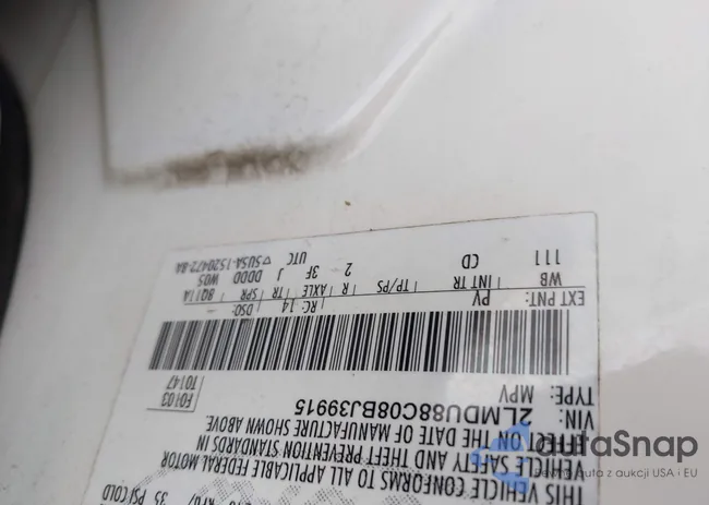 2LMDU88C08BJ39915: 41257697