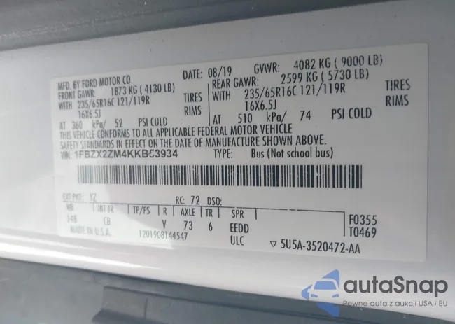 1FBZX2ZM4KKB53934: 41260226