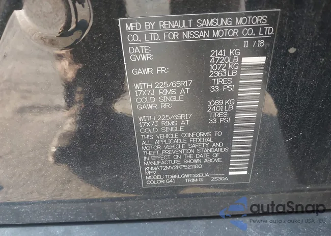 KNMAT2MV2KP521180: 41265205