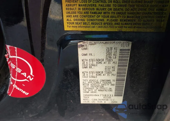 1N6AD0EV8KN758331: 41265276