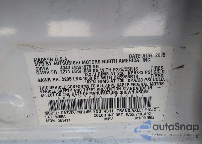 4A4AP3AUXFE048967: 41268191