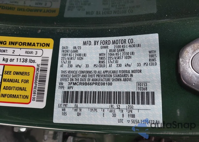 3FMCR9B66PRE08100: 41268373