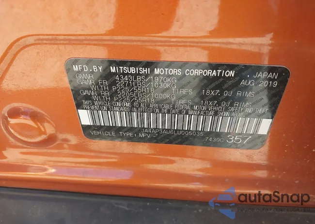 JA4AP3AU6LU005035: 41270089