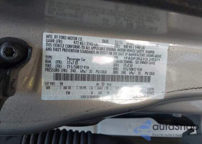 1FADP3K23GL245211: 41270043