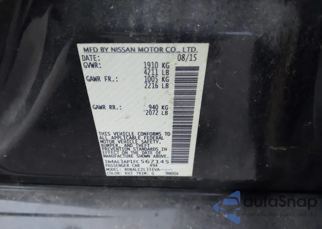 1N4AL3AP1FC567145: 41272106