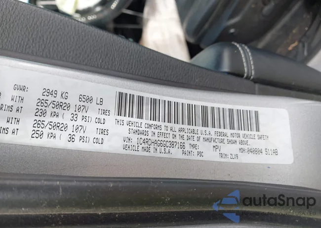 1C4RDHAG6GC387166: 41273356