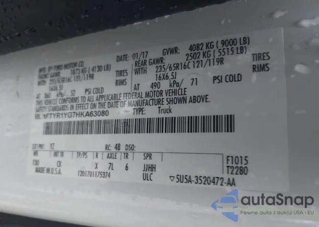 1FTYR1YG7HKA63080: 41274294