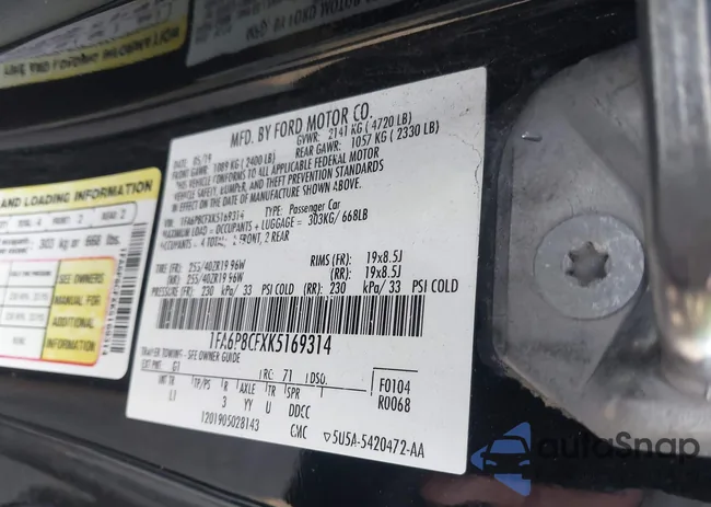 1FA6P8CFXK5169314: 41274515