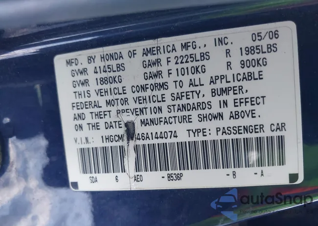 1HGCM55346A144074: 41275644