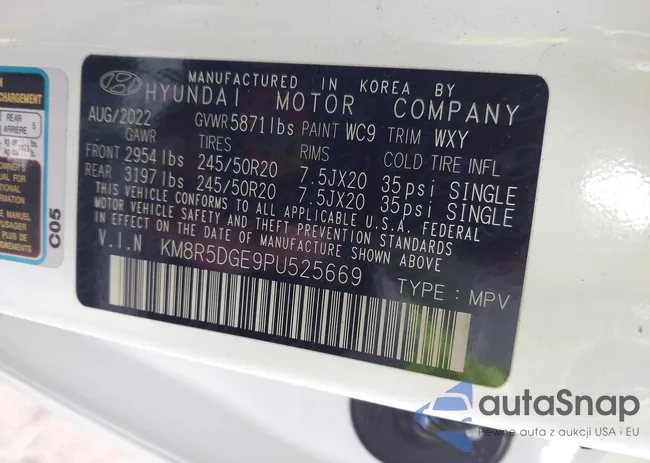 KM8R5DGE9PU525669: 41278505