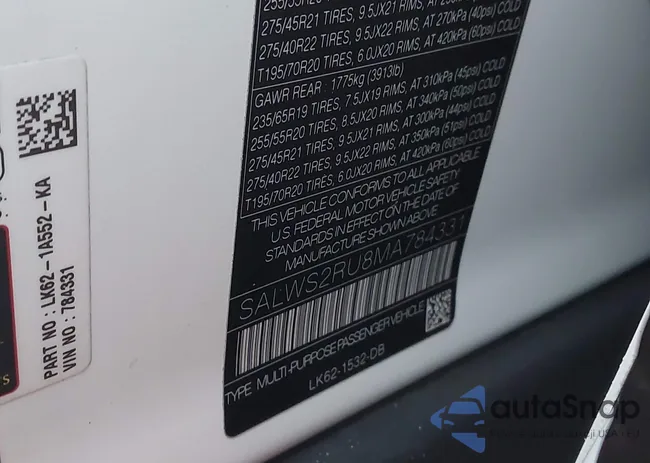 SALWS2RU8MA784331: 41277697