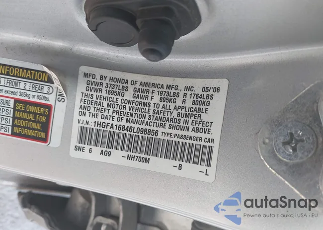 1HGFA16846L098856: 41280430