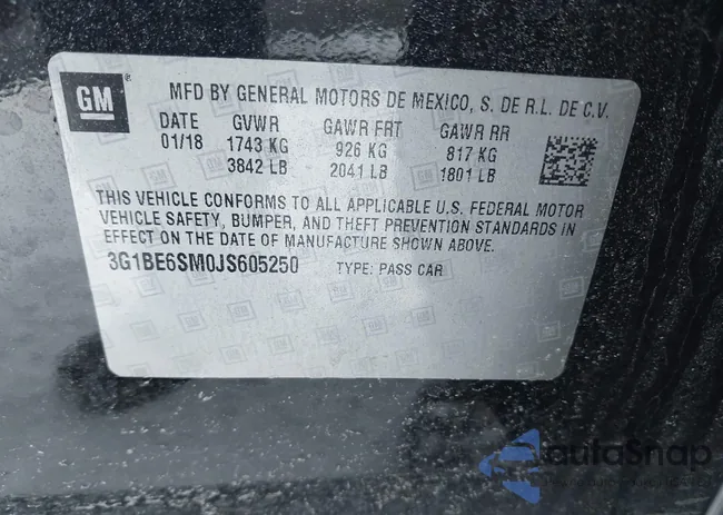 3G1BE6SM0JS605250: 41280740