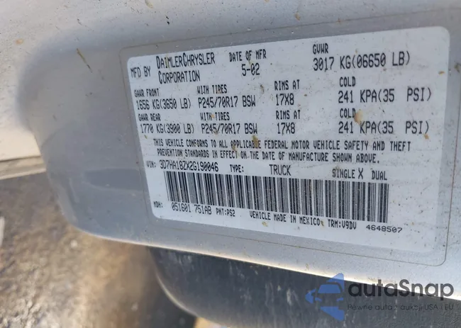 3D7HA18ZX2G190046: 41282870