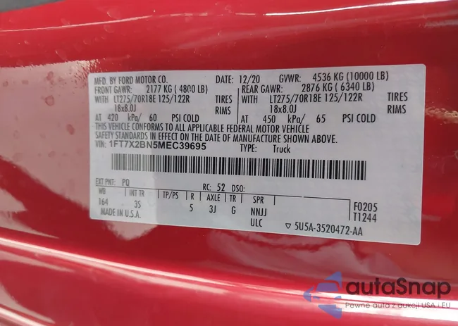 1FT7X2BN5MEC39695: 41284979