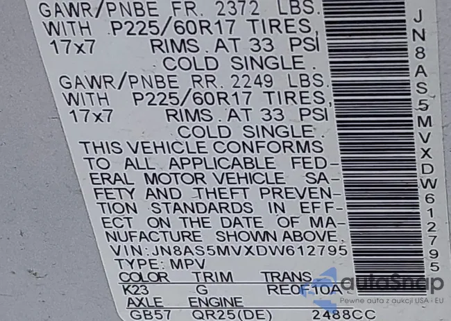 JN8AS5MVXDW612795: 41285873