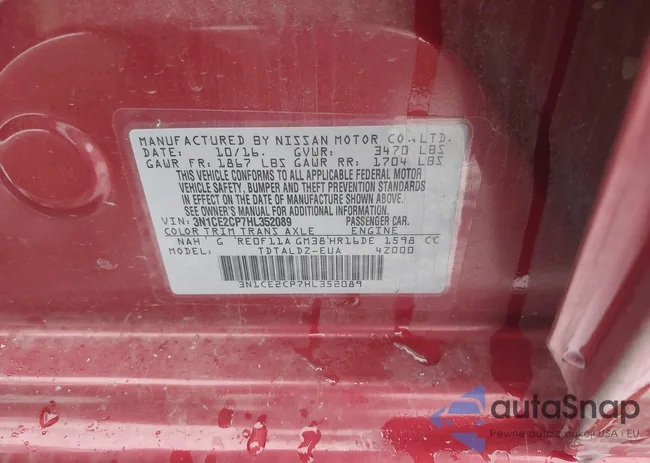 3N1CE2CP7HL352089: 41288330