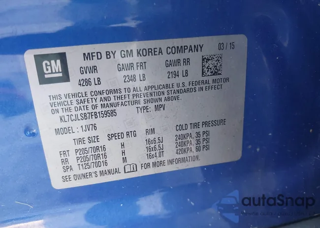 KL7CJLSB7FB159585: 41288726